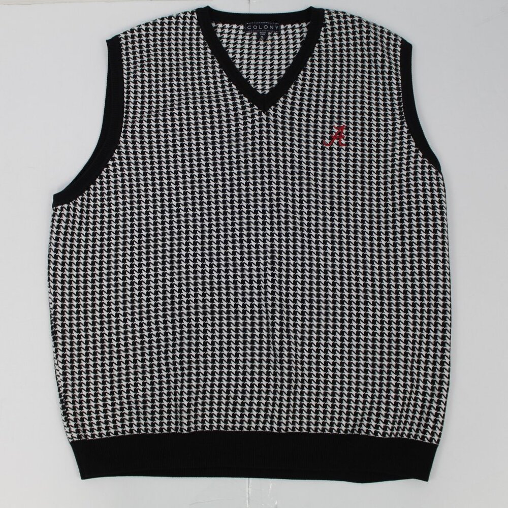Alabama Crimson Tide Colony Houndstooth Vest Mens Size XL